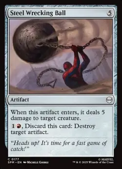 MTG #177 Steel Wrecking Ball Marvel's Spider-Man (SPM) NM Card - Image 1