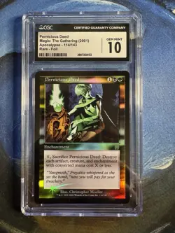 MTG CGC 10 Gem mint Pernicious Deed Foil Apocalypse - Image 1