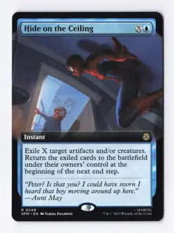Hide on the Ceiling (Extended Art) 0249 (R) MTG Marvel's Spider-Man (SPM) - Image 1