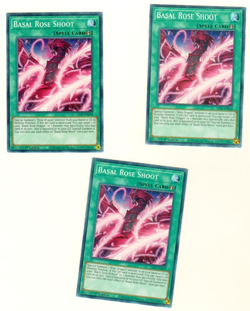 Set Of 3 Basal Rose Shoot LIOV-EN059 Lightning Overdrive 1st Edition Yugioh - Image 3