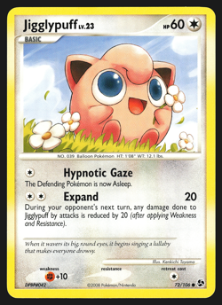 Jigglypuff 72/106 Diamond & Pearl Great Encounters Pokemon Card LP - Image 1