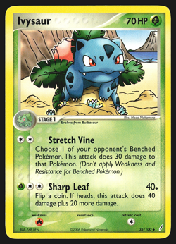 Ivysaur 35/100 EX Crystal Guardians Pokemon Card EXC - Image 1