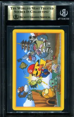 BGS 10 Mario Pikachu Playing Card - Queen of Diamonds - Pokemon - Image 2