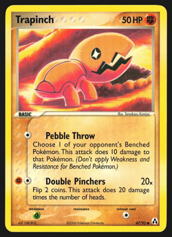 Trapinch 67/92 EX Legend Maker Pokemon Card EXC - Image 1