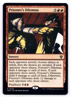 Prisoner's Dilemma NM Commander: Murders at Karlov Manor 0034 MTG Regular - Image 1