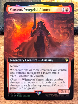 VINCENT, VENGEFUL ATONER Extended Art Foil - Final Fantasy MTG Magic - Image 1
