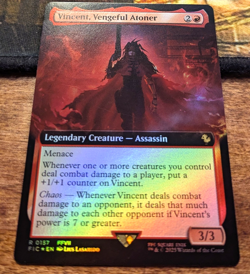 VINCENT, VENGEFUL ATONER Extended Art Foil - Final Fantasy MTG Magic - Image 2