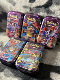 Pokemon Mega Evolutions Mega Heroes Mini Tins | Set Of 5 | Sealed - Image 1