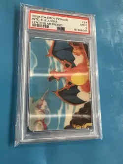 2000 Pokemon Pioneer LENTICULAR PROMO Into The Arena Charizard vintage PSA 9 - Image 1