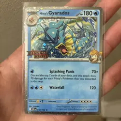 Misty’s Gyarados 049/182 Pre Release Destined Rivals Stamped Holo NM Pokemon TCG - Image 1