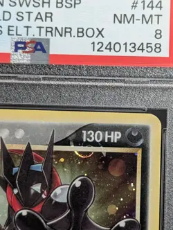 POKEMON SWSH BLACK STAR PROMO #144 GRENINJA-GOLD STAR PSA 8 HD Galaxy Swirl 🍥 - Image 2