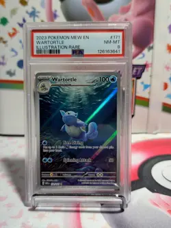 2023 Pokemon EN-151 Wartortle #171 PSA 8 - Image 1