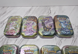 Pokemon TCG Prismatic Evolutions Mini Tin Complete Set - 8 Factory Sealed Tins - Image 2
