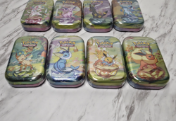 Pokemon TCG Prismatic Evolutions Mini Tin Complete Set - 8 Factory Sealed Tins - Image 3