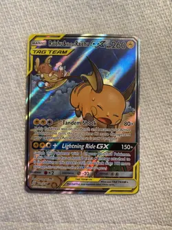 Pokemon TCG Raichu & Alolan Raichu GX 221/236 Alternate Art Unified Minds LP/NM - Image 2