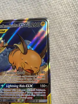 Pokemon TCG Raichu & Alolan Raichu GX 221/236 Alternate Art Unified Minds LP/NM - Image 4