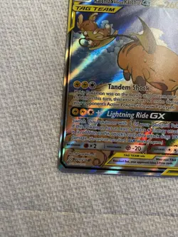 Pokemon TCG Raichu & Alolan Raichu GX 221/236 Alternate Art Unified Minds LP/NM - Image 5
