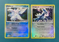 Pokemon TCG: Palkia 26/106 and Dialga 16/106 Platinum Reverse Holos, English, HP - Image 1