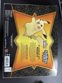 Pokemon TCG Shining Fates Pikachu V Collection Box 4 Booster Packs With Card - Image 2
