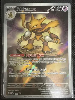 Pokemon TCG Alakazam MEP 009 2025 Mega Evolution ETB Black Star Promo Card - NM - Image 1