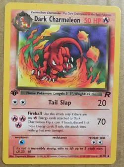 Dark Charmeleon 32/82 1st Edition Uncommon Non-Holo Team Rocket Pokemon Card LP - Image 1