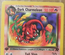 Dark Charmeleon 32/82 1st Edition Uncommon Non-Holo Team Rocket Pokemon Card LP - Image 2