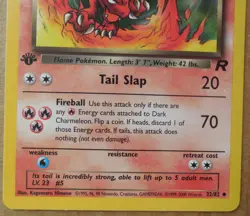 Dark Charmeleon 32/82 1st Edition Uncommon Non-Holo Team Rocket Pokemon Card LP - Image 3