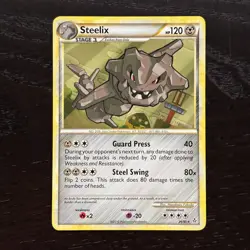 Steelix 24/95 Pokemon Unleashed HS Regular Rare Card MP - Image 1