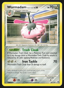 Wormadam 43/132 Diamond & Pearl Secret Wonders Pokemon Card Played - Image 1