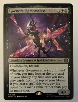 MTG Gwenom, Remorseless Magic Card Marvel Spider-Man Mythic - Image 1