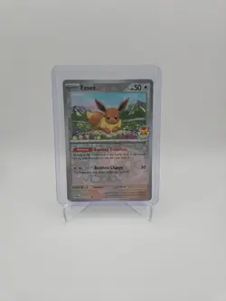 Pokemon Eevee Reverse Cosmos Holo Card TCG Day 2025 Promo, Near Mint Condition - Image 1
