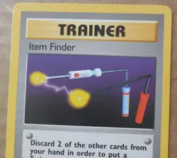 Item Finder 74/102 Rare Non-Holo Base Set Pokemon Trainer Card LP - Image 2