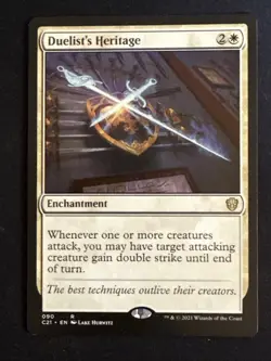 1x Duelist's Heritage (090) Commander 2021 LP MTG Magic the Gathering x1 MKE - Image 1