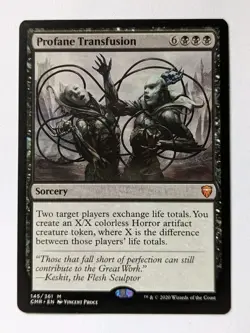 Profane Transfusion Commander Legends Regular (NM) Magic the gathering - Image 1