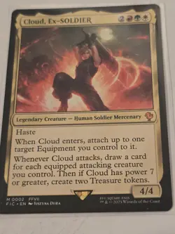 Cloud Ex-SOLDIER (Borderless) Commander: Final Fantasy Normal Near Mint MTG Eng - Image 1