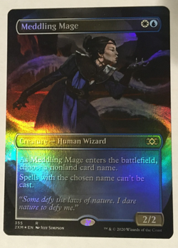 MEDDLING MAGE DOUBLE MASTERS BORDERLESS FOIL / NM / WRONGWAY052 - Image 1