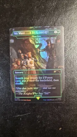 We Want...A SHRUBBERY! Secret Lair Drop Series Foil, Three Visits, NM Condition - Image 1