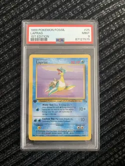 Lapras Non Holo Rare 25/62 Pokemon PSA 9 WOTC 1999 1st Edition Fossil - Image 1