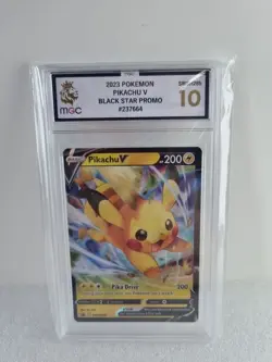 2023 Pokemon Pikachu V Black Star Promo Swsh285 ,mgc 10 - Image 1