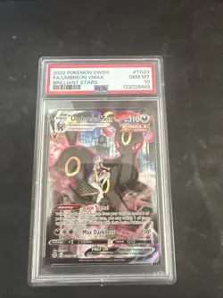 2022 POKEMON SWORD & SHIELD BRILLIANT STARS #TG23 FULL ART/UMBREON VMAX PSA 10 - Image 1