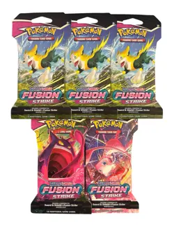 Pokemon TCG Sword & Shield Fusion Strike Sleeved Booster Pack (Lot of 5) 820650809170 - Image 1
