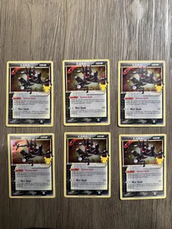 Pokemon Celebrations Greninja Gold Star SWSH144 Black Star Promo Sealed Lot Of 6 - Image 1