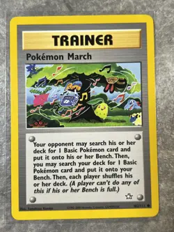 Pokemon March 102/111 Pokemon TCG Trainer Vintage Neo Genesis (Light Play) 3 - Image 1