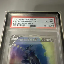 2022 Pokemon Astral Radiance Ultra Rare Origin Forme Dialga V #177 PSA 10 - Image 2