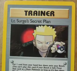 Lt. Surge's Secret Plan 107/132 Rare Non-Holo Gym Challenge Pokemon Trainer NM - Image 2