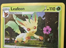 Double Swirl Leafeon SWSH191 Black Star Promos Cosmos Holo Pokemon TCG 2022 NM - Image 5