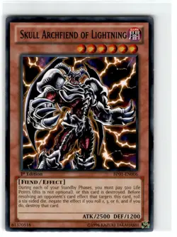 Yu-Gi-Oh! Skull Archfiend of Lightning Rare BP01-EN006 Moderately Played 1st - Image 1
