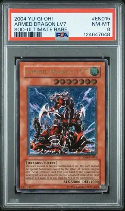 2004 Yu-Gi-Oh! Armed Dragon LV7 Soul Of The Duelist SOD Unlim UTR PSA 8 - Image 1