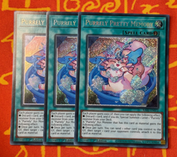 YUGIOH PURRELY PRETTY MEMORY SECRET RARE NM RA02-EN072 x3 PLAYSET - Image 1
