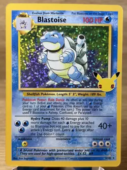 Pokemon TCG Blastoise Holo Holo Rare Card Classic Collection 2/102 Celebrations - Image 1